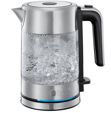 Russell Hobbs Compact Home 24191-70 / rýchlovarná kanvica / 2400 W / 0.8L / sklo / strieborná