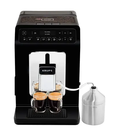Krups EA8918 Evidencia One Touch Cappuccino čierna / automatický kávovar / 1450 W / 1.7 l / 2 šálky súčasne
