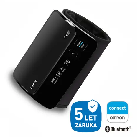 Omron Evolv čierna / Digitálny tonometer na ruku / Bluetooth / Android & iOS