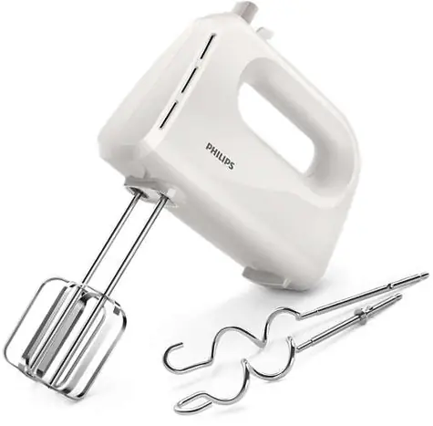 Philips Daily Collection HR3705|00 biela / Ručný mixér / 300W / 5 rýchlostí / dĺžka kábla 1.2 m