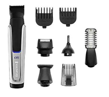 Remington PG5000 / zastrihávač fúzov a chĺpkov / 1.5 - 20 mm / 90 min prevádzka / vodeodolný / 9 nástavcov / šedá