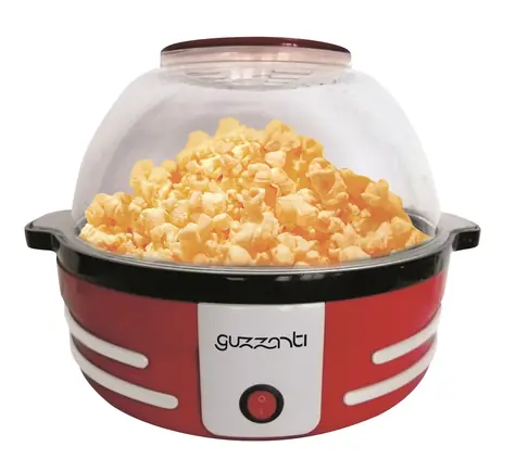 Guzzanti GZ 135 červená / Teplovzdušný popcornovač / 1200 W / servírovacia miska