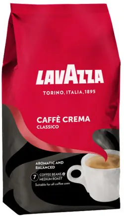 Lavazza Crema Classico 1 kg / Zrnková káva / 30% Robusta &amp; 70% Arabica 