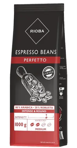 Rioba Perfetto 1kg (predtým Rioba Gold) / Zrnková káva / 80% Arabica & 20% Robusta