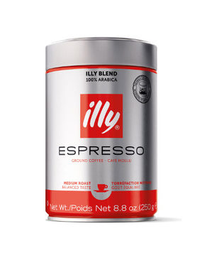 Illy Espresso (Mletá) 250 g / Mletá káva / 100% Arabica / Plechovka
