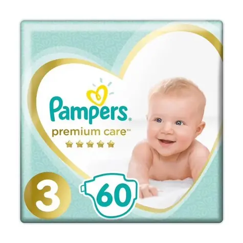Pampers Premium Care Midi (60 ks) / Plienky / Veľkosť 3 (6-10 kg)