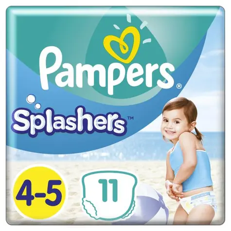 Pampers Splashers 11 ks / Plienkové plavky do vody / Veľkosť 4 (8-14 kg)