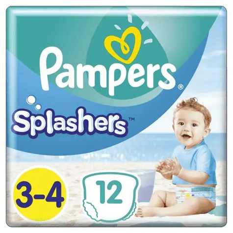 Pampers Splashers 12 ks / Plienkové plavky do vody / Veľkosť 3-4 (6-11 kg)