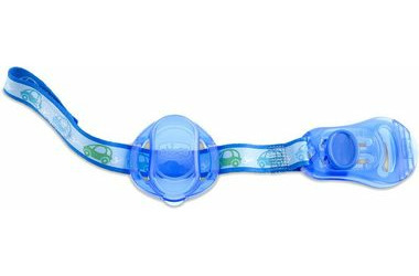 Chicco Klip na cumlík s krytom modrá