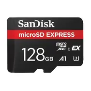 SanDisk microSDXC Express 128GB / Pamäťová karta / UHS-I U3 V30 / čítanie: 480 MB/s / zápis: 100 MB/s / vhodné pre 4K
