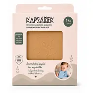 Kapsáčik Držiačik na detské vrecko béžový / Ochranný obal na vrecko / do umývačky / teplotná odolnosť 270 ° C