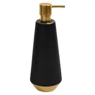 Spirella JOSHUA čierno-zlatý / Dávkovač mydla / keramika / 650 ml