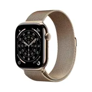 Apple Watch Series 11 GPS+Cellular 42mm Zlaté titánové telo - Zlatý milánsky ťah / 130-180 mm