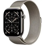 Apple Watch Series 11 GPS+Cellular 42mm Titanové telo - Prírodný milánsky ťah / 130-180 mm
