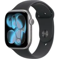 Apple Watch Series 11 GPS 46mm Vesmírne šedé hliníkové telo - Čierny športový remienok M/L / 160-210 mm