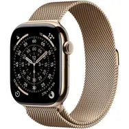 Apple Watch Series 11 GPS+Cellular 46mm Zlaté titánové telo - Zlatý milánsky ťah S/M / 130-180 mm