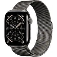 Apple Watch Series 11 GPS+Cellular 46mm Bridlicovo šedé titánové telo - Bridlicovo šedý milánsky ťah M/L / 150-200 mm