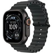 Apple Watch Ultra 3 (2025) GPS+Cellular 49mm Čierne titánové telo - Čierny oceánsky remienok / 130-200mm 