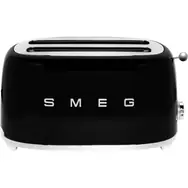 SMEG 50's Retro Style čierna / Hriankovač / 1500 W / 2 sloty / 4 hrianky / 6 stupňov opečenia