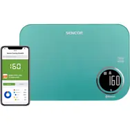Sencor SKS 7071GR tyrkysová / múdra kuchynská váha / max. 5kg / funkcia TARA / Bluetooth 