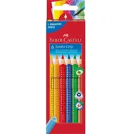 Faber-Castell Jumbo Grip - Pastelky trojhranné - 6 ks / rozmývateľné