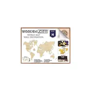 Wooden City 3D Puzzle Mapa Sveta M / 31 dielov / od 14 rokov