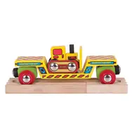 Bigjigs Rail Vagon s buldozérom + 2 koľaje / od 3 rokov
