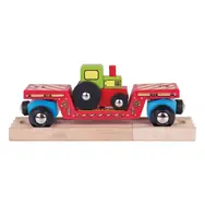 Bigjigs Rail Vagon s traktorom + 2 koľaje / od 3 rokov