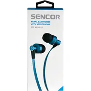 Sencor SEP 300 MIC modrá / Slúchadlá do uší / mikrofón / 3.5mm jack / 1.2m 