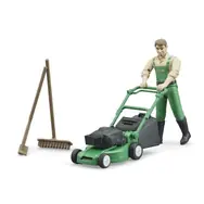 Bruder 62103 BWORLD Záhradník s kosačkou a príslušenstvom / 4+