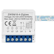 Avatto ZWSM16-W4 biela / Šikovný spínač / 4 kanály / ZigBee