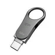 Silicon Power Mobile C80 Duálny USB flash disk 32GB / 32GB / USB-C / USB 3.0 / kovový