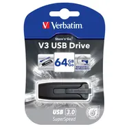 Verbatim Store 'n' Go V3 64GB čierna / Flash Disk / USB 3.0 / čítanie: 80MBs / zápis: 25MBs