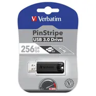 Verbatim PinStripe 256GB čierna / Flash disk / USB 3.0
