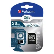 Verbatim microSDHC Pre 32GB + Adaptér / Pamäťová karta / UHS-I (U3) / Class 10 / až 90MBs