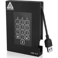 Apricorn Aegis Padlock Fortress 1TB čierna / Externý HDD / 2.5" / šifrovanie / USB 3.0