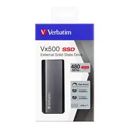Verbatim Store 'n' Go Vx500 480GB strieborná / Externý SSD / 2.5"/ USB 3.1 Gen 2 / čítanie: 500MBs / zápis: 440MBs