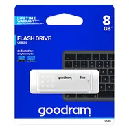 GOODRAM UME2 8GB biela / Flash disk / USB 2.0 / čítanie: 20MBs / zápis: 5MBs