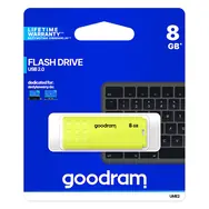 GOODRAM UME2 8GB žltá / Flash disk / USB 2.0 / čítanie: 20MBs / zápis: 5MBs