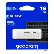 GOODRAM UME2 16GB biela / Flash disk / USB 2.0 / čítanie: 20MBs / zápis: 5MBs