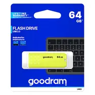 Goodram UME2 64GB žltá / Flash disk / USB 2.0 / čítanie: 20MBs / zápis: 5MBs