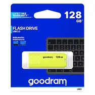GOODRAM UME2 128GB žltá / Flash disk / USB 2.0 / čítanie: 20MBs / zápis: 5MBs