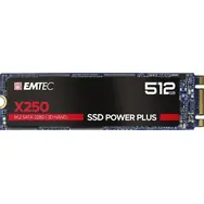 EMTEC Power Plus X250 512GB / M.2 / SATA III / 3D TLC / R: 520MBps / W: 500MBps / MTBF 2mh / 3y