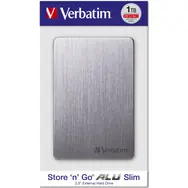 Verbatim Store 'n' Go ALU Slim 1TB šedá / Externý HDD / 2.5" / USB 3.2 / hliník