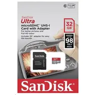SanDisk Ultra microSDHC 32GB + adaptér / Class 10 / UHS-I / U3 / A1 / čítanie: až 98MBs