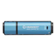 Kingston IronKey Vault Privacy 50 64 GB modrá / Flash Disk / USB 3.2 Gen 1 - (USB-A 3.0)