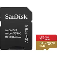 SanDisk Extreme microSDXC 64GB + adaptér / Class 10 / UHS-I / čítanie: až 170MBs