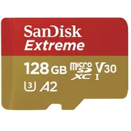 SanDisk Extreme microSDXC 128GB + adaptér / V30 / UHS-I / čítanie: až 190MBs