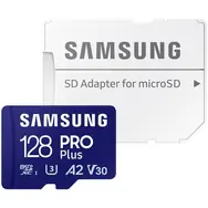 SAMSUNG PRO Plus microSDXC 128 GB + SD adaptér / UHS-1 / Class 10 / U3 / Čítanie: 180MBps / Zápis: 130MBps