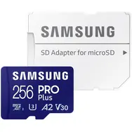 SAMSUNG PRO Plus microSDXC 256 GB + SD adaptér / UHS-1 / Class 10 / U3 / Čítanie: 180MBps / Zápis: 130MBps
